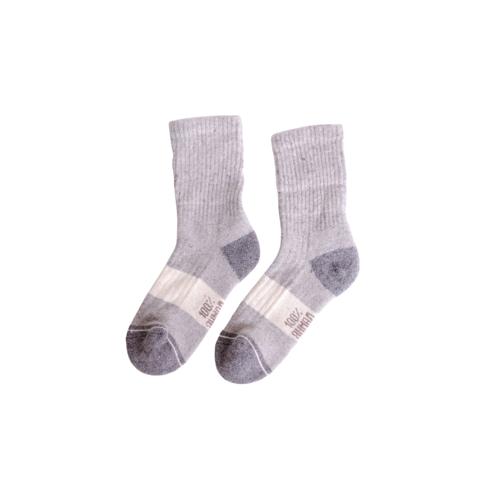 Rib knit thick wool socks - 90% Wool