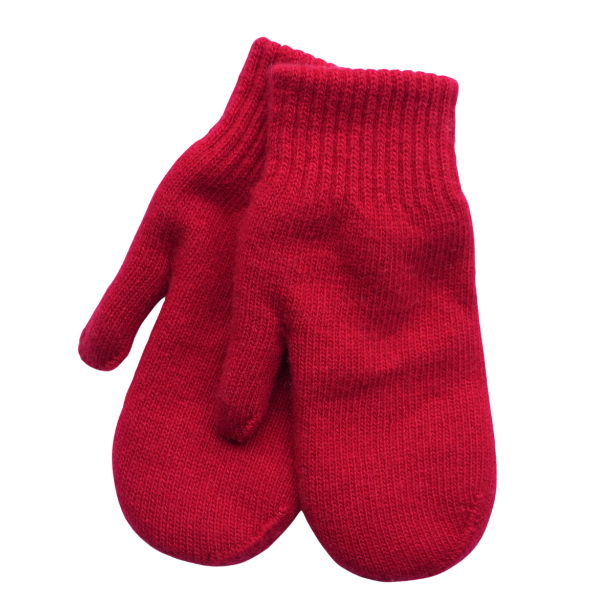 Adult Wool Mittens — Warm & Cozy — Red