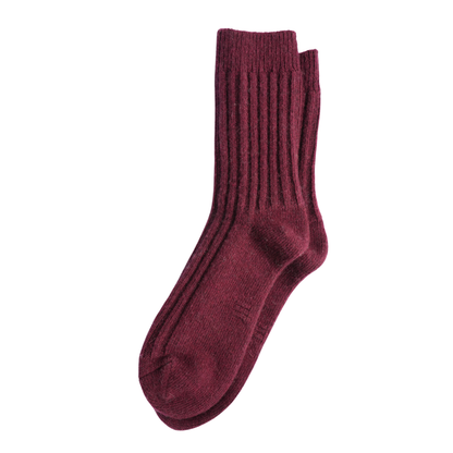 Mongolian Wool Socks – Medium Cushion | Burgundy
