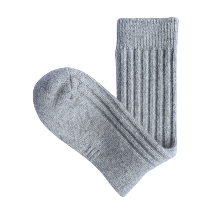 Mongolian Wool Socks – Medium Cushion | Light Grey
