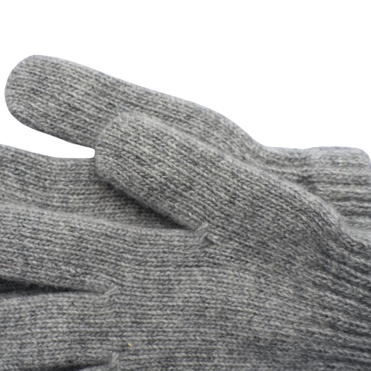 Kids Wool Gloves Grey — Warm & Cozy Five-Finger