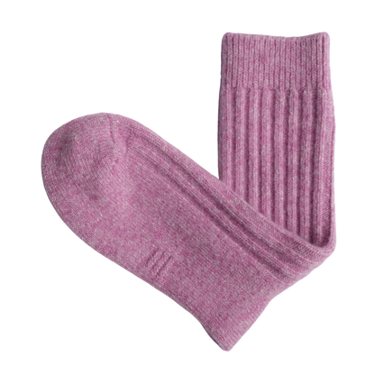 Mongolian Wool Socks – Medium Cushion | Pink