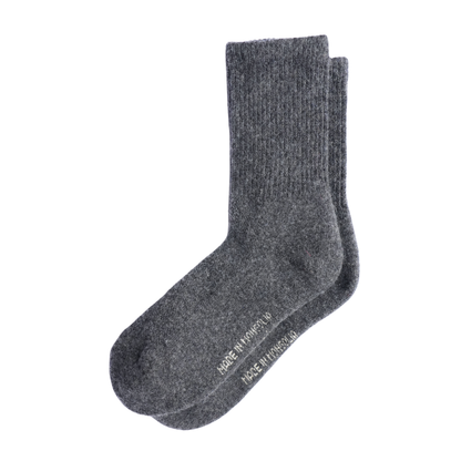 Chaussettes en Laine – Epaisse | Gris Foncé
