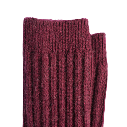 Mongolian Wool Socks – Medium Cushion | Burgundy