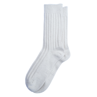 Mongolian Wool Socks – Medium Cushion | Cream White