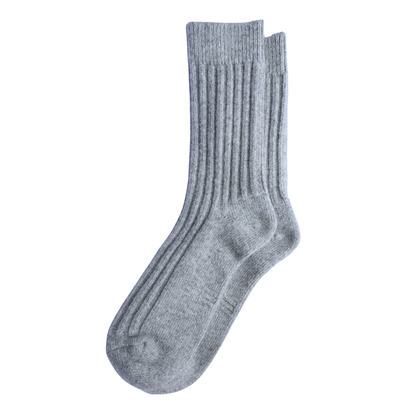 Mongolian Wool Socks – Medium Cushion | Light Grey