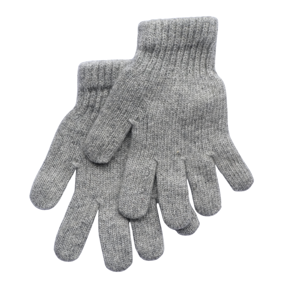 Gants en laine gris pour enfant — Chauds et confortables à cinq doigts