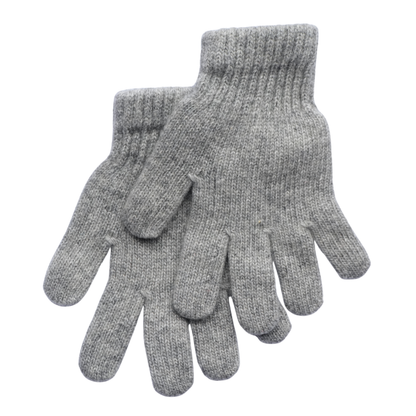 Gants en laine gris pour enfant — Chauds et confortables à cinq doigts