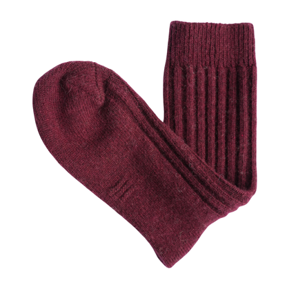 Mongolian Wool Socks – Medium Cushion | Burgundy