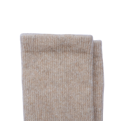 Knee-High Wool Socks — Beige