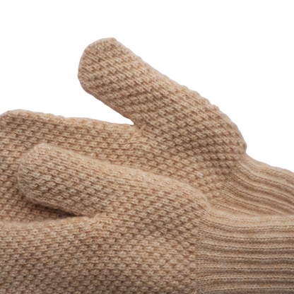 Adult Wool Mittens — Warm & Cozy — Beige