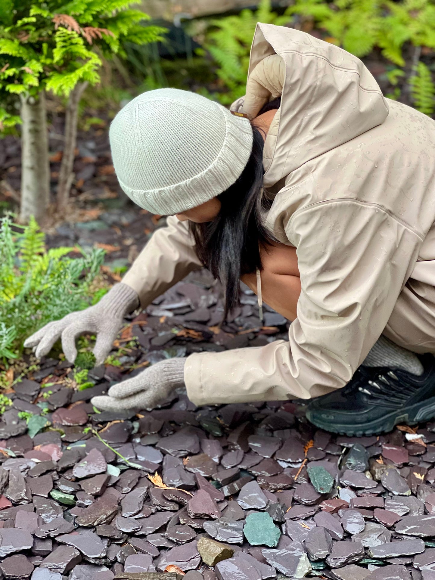Rib Knit Wool  Beanie