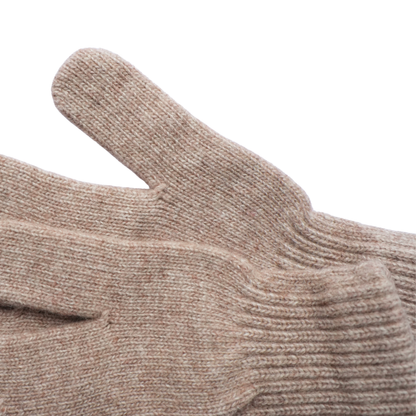 Adult Wool Gloves Taupe— Warm & Cozy Five-Finger