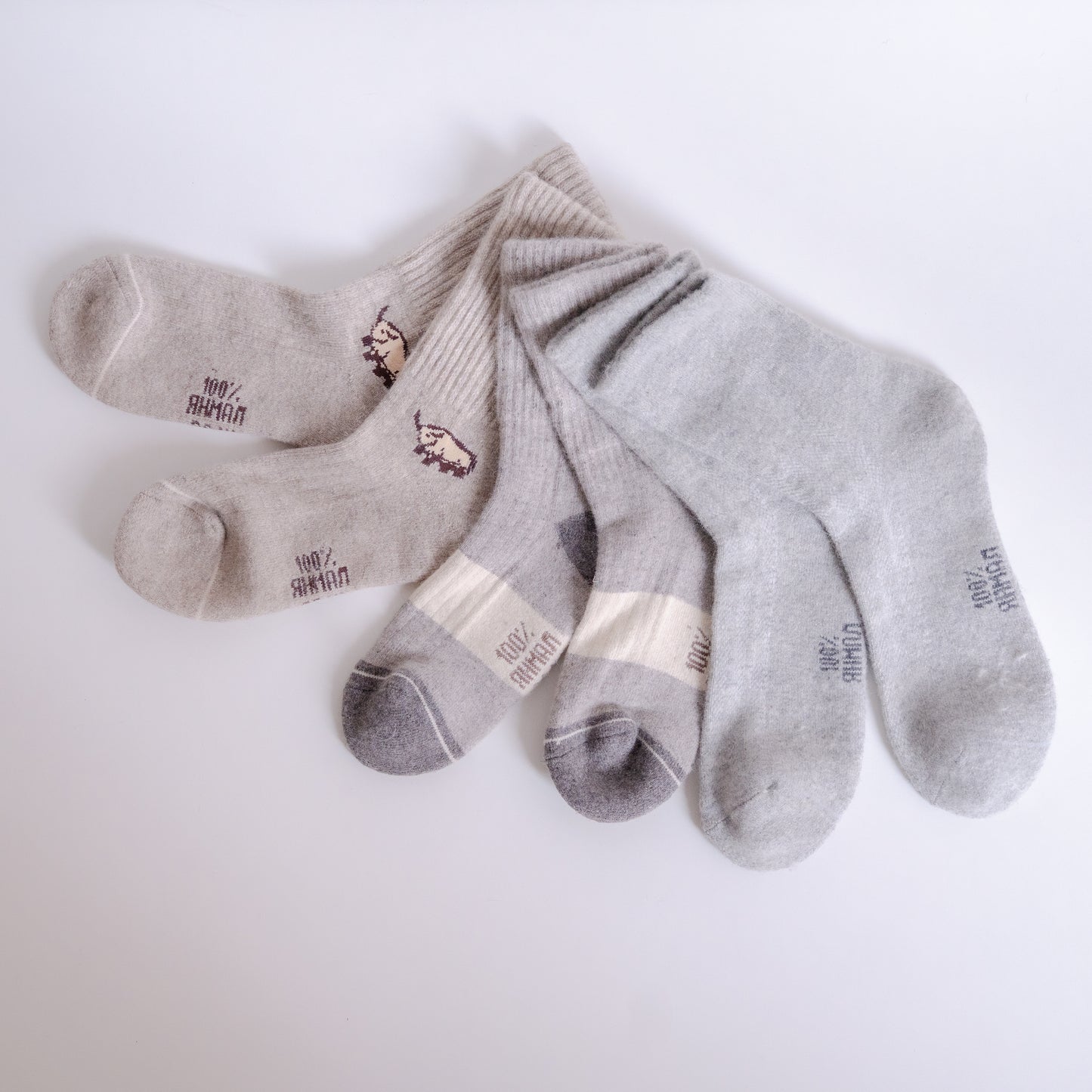 90% Wool - Rib Knit Thick Wool Sock