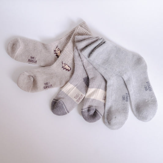 90% Wool - Rib Knit Thick Wool Sock
