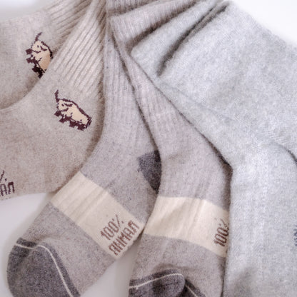 Chaussettes en Laine de Mongolie | Epaisses | Taupe
