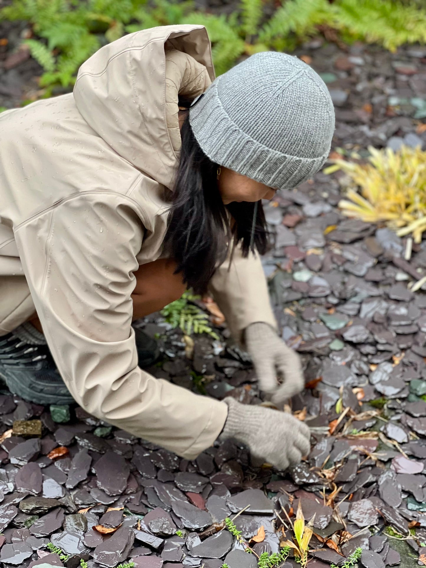 Rib Knit Wool  Beanie