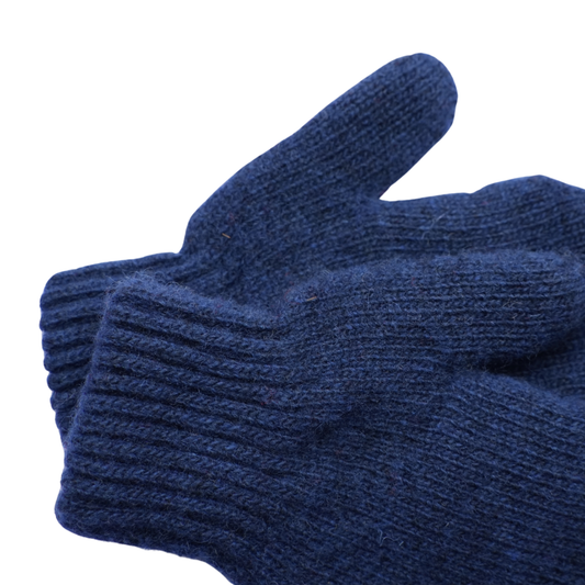 Kids Wool Mittens — Warm & Cozy Double-Lined │Navy Blue