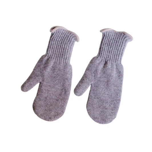 Kids' Wool-Lined Mittens — Warm & Protective│Grey
