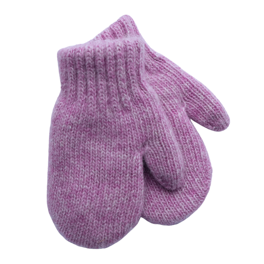 Kids Wool Mittens — Warm & Cozy Double-Lined │Pink