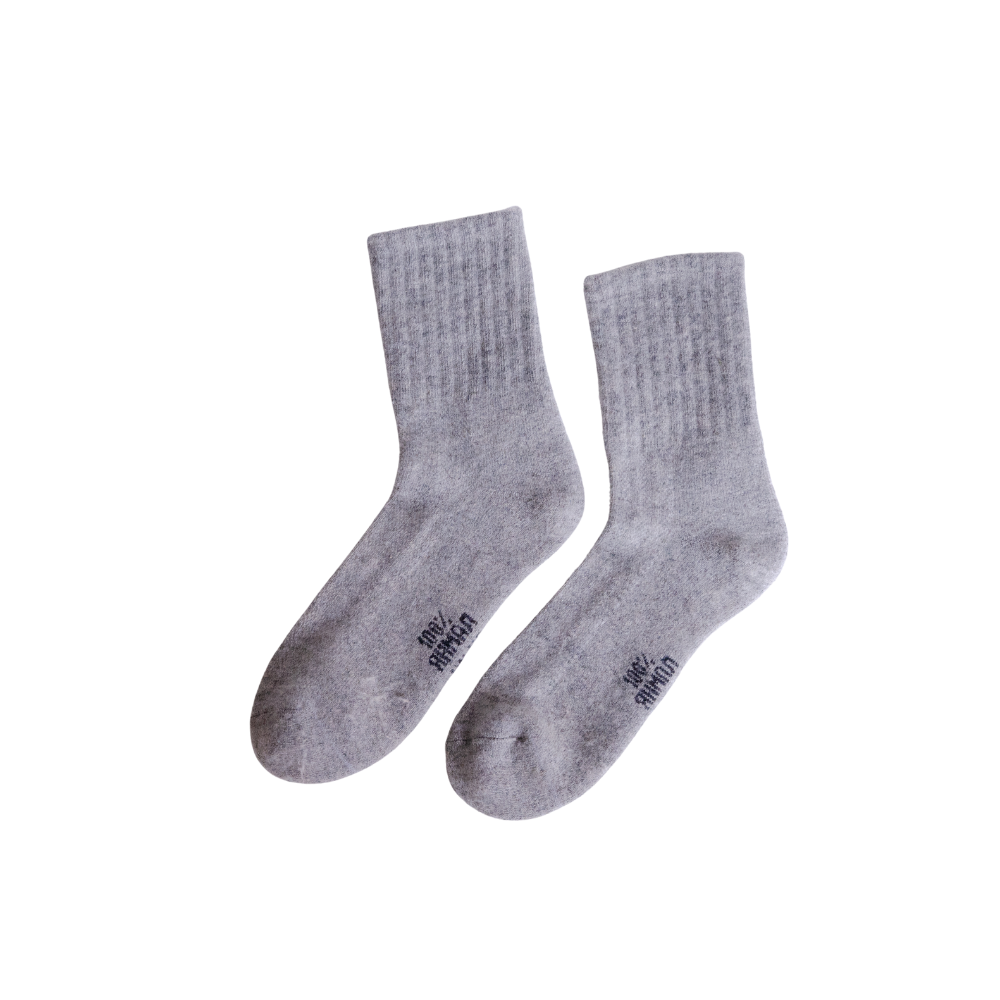 Rib knit thick wool socks - 90% Wool